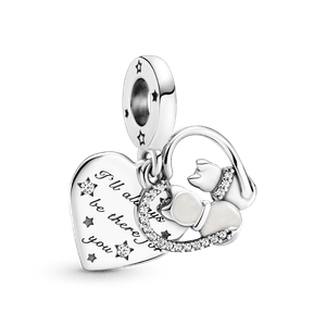 Charm Pendente Gatos E Coracoes
