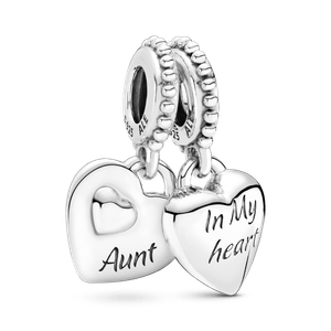 Charm Pendente Tia E Sobrinha De Coração