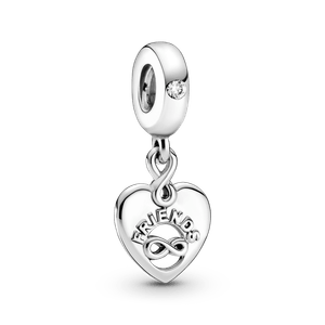 Charm Pendente Coração Amigas Para Sempre
