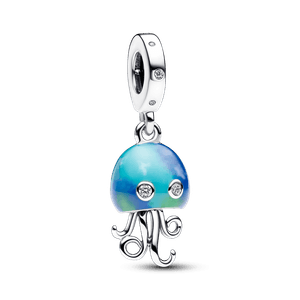 Charm Prata Pendente Água-Viva que Muda de Cor