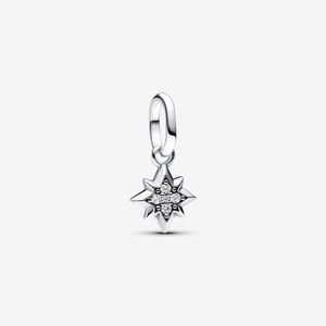 Mini Charm Prata Pendente Estrela Cadente