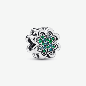 Charm Prata Divisível Trevo de Quatro Folhas
