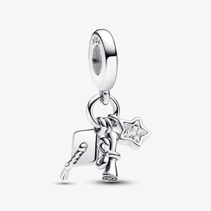 Charm Prata Pendente Pingente De Formatura