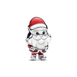 Charm Prata Papai Noel Esmaltado