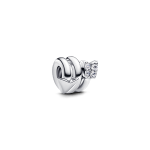 Charm Prata Flecha Torcida Brilhante