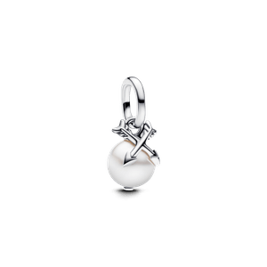 Mini Charm Prata Pendente Perola E Flechas