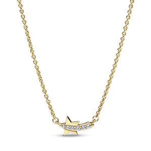 Colar de Ouro Estrela Cadente Brilhante