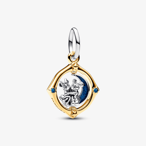 Charm Pendente Disney Lua Giratória Mickey e Minnie