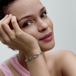 Bracelete De Prata Corrente De Elos