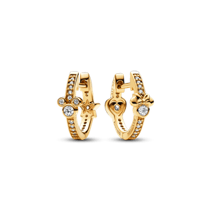 Brinco Argola Ouro Disney Mickey e Minnie