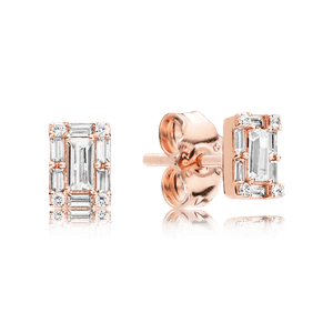 Brinco Rose Cristais De Gelo