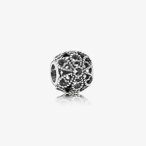 Charm De Prata Vazado Flor De Rosa