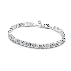 Bracelete De Prata Ajustável Riviera Brilhante
