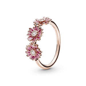Anel Pandora Rose™ Trio De Margaridas Pink