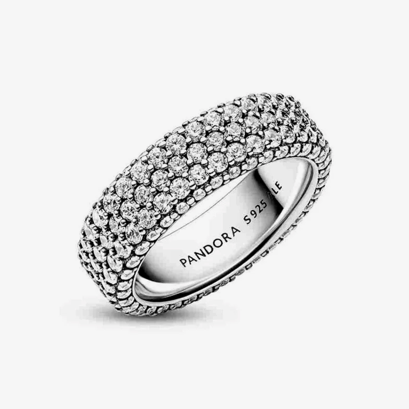 Anel-De-Fileira-Tripla-Em-Pave-Pandora-Timeless