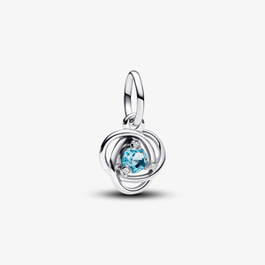 Charm Prata Pendente Circulo Da Eternidade Azul Marinho
