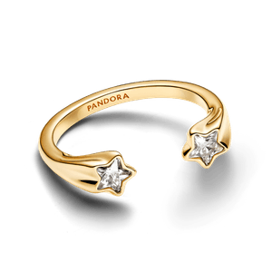 Anel De Ouro Duas Estrelas