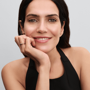 Anel Meia Alianca Ouro Eternidade Com Zirconias