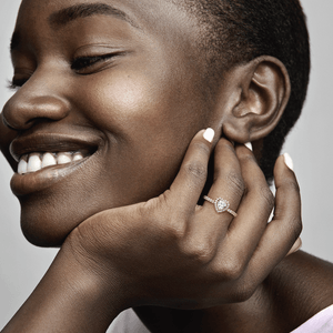 Anel Pandora Coracao Brilhante Em Ouro Rose