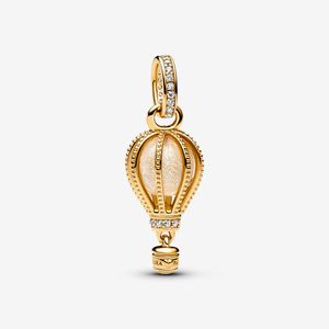 Charm De Ouro Pendente Balao De Ar Quente