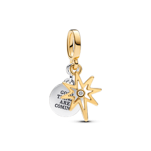 Charm Pendente Estrela Cadente Brilhante Gravavel