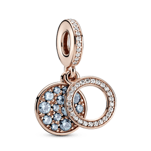 Charm Pendente Pandora_Duplo Brilhante Azul Claro
