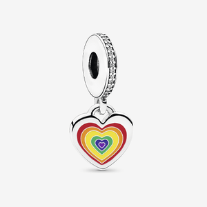 Charm Prata Pendente Pride Coracao Colorido_Colecao Brasil