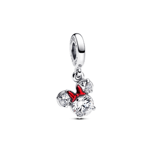 Charm Prata Pendente Disney Minnie E Mickey