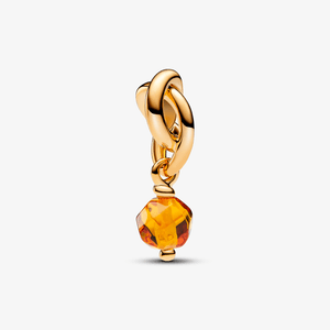 Charm Ouro Pendente Circulo Da Eternidade Amarelo