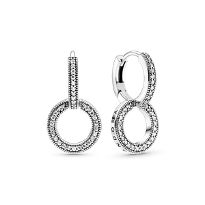 Argola Dupla Brilhante Signature Pandora