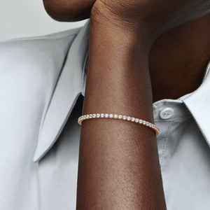 Bracelete Rosé Ajustável Riviera Transparente