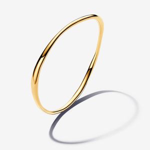 Bracelete De Ouro Rigido Ondulado