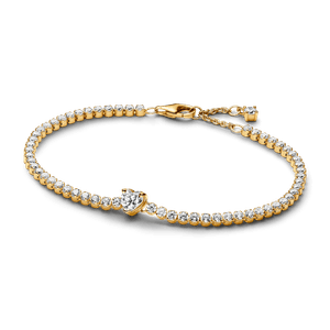 Bracelete De Ouro Riviera Coracao Brilhante