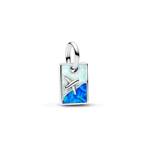 Charm Prata Pendente Viagem No Ceu Azul