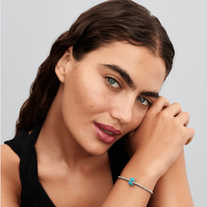 Charm Prata Azul Turquesa
