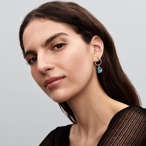 Charm Prata Pendente Baleia Azul Turquesa