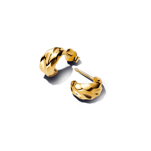 Brinco Argola Ouro Pequeno Torcido Com Aro Aberto