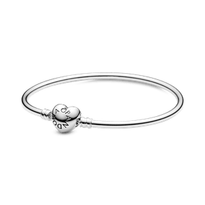 Bracelete Pandora Rigido Fecho Coracao