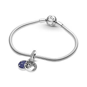 Charm Duplo De Lua Arvore E Galaxia