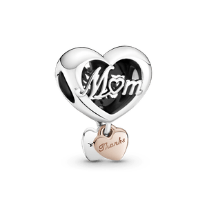 Charm Pendente Coracao Mamae Obrigado