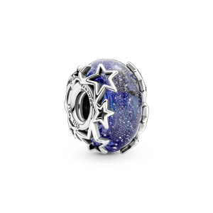 Charm Murano Galaxia Azul E Estrela