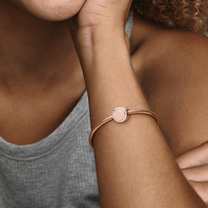 Charm Ouro Rose Botao Bilhante Gravavel