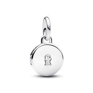 Charm De Prata Pendente Medalhao Love Gravavel