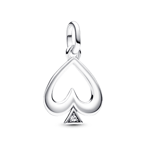 Charm Prata Medalhão Espada em Pavé