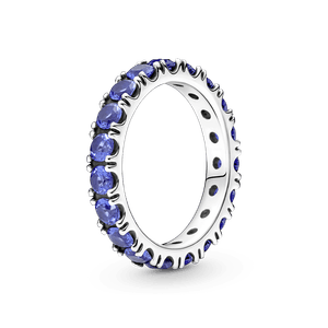 Anel Eternity Brilhante Azul