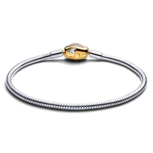 Bracelete Em Trama E Fecho Cabeca De Cobra Brilhante