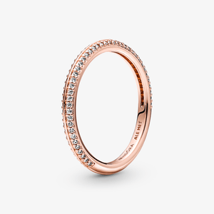 Aliança de Ouro Rose Pave Pandora Me