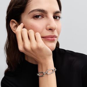 Bracelete de Prata Corrente de Elos Grandes