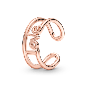 Anel Ouro Rosé Aberto Love