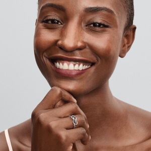 Anel Prata No Infinito Brilhante